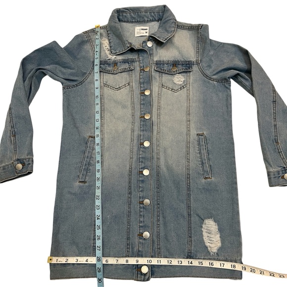 Hand Painted Louisiana Couture Denim Jacket Mardi Gras Ready! - Picture 10 of 12
